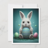 Paashaas Grafische Platte Wenskaarten Notitiekaartje (Voorkant)