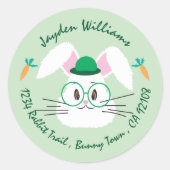 Paashaas groen retouradres stickers (Voorkant)