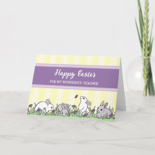 Paashaas Happy Easter Teacher Feestdagen Kaart
