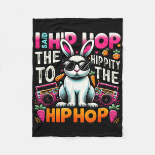 Paashaas Hip Hop Hippity Funny Vrouwen Meisjes Kin Fleece Deken