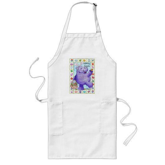 Paashaas Hippo Lang Schort (Voorkant)