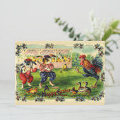 Paashaas honkbal uitnodiging (Staand voorkant)