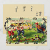 Paashaas honkbal uitnodiging (Voorkant / Achterkant)