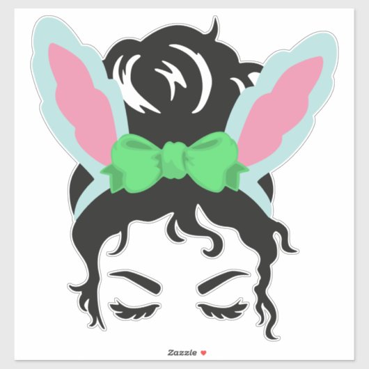 Paashaas Hoofdband Rommelige Knot Sticker (Vel)