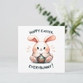 Paashaas hoppy Pasen, iedereen! (Staand voorkant)