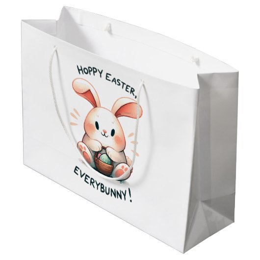 Paashaas hoppy Pasen, iedereen! Groot Cadeauzakje (Achterkant Gekanteld)