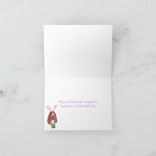 Paashaas Hound Feestdagen Kaart (Binnen)