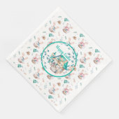 Paashaas huisje servet (Hoek)