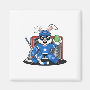 Paashaas ijshockey doelman mannen jongens kinderen magneet