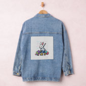 Paashaas IJshockey Speler Eieren Konijn Jongens Ki Denim Jacket (Hangar)