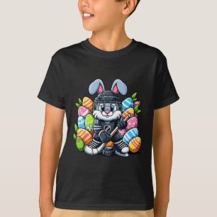Paashaas IJshockey Speler Liefhebber Jongens Meisj T-shirt