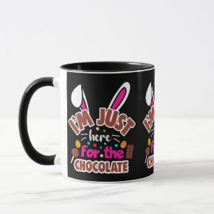 Paashaas Ik ben hier alleen voor de Chocolade Mok