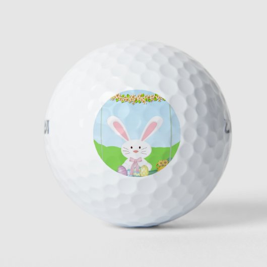 Paashaas illustratie golfballen (Voorkant)