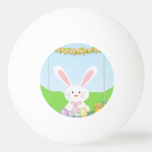 Paashaas illustratie pingpongbal (Voorkant)
