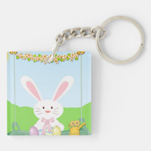 Paashaas illustratie sleutelhanger