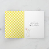 Paashaas in Daffodil veld Feestdagen Kaart (Binnen)