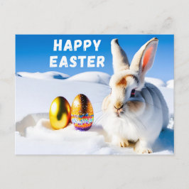 Paashaas in de Sneeuw Briefkaart