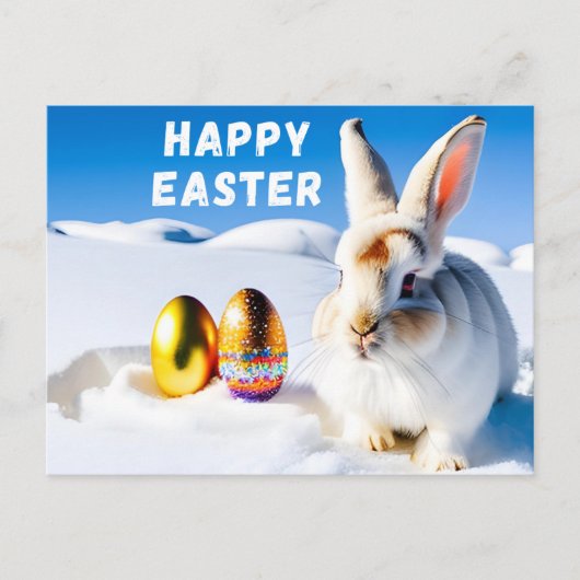 Paashaas in de Sneeuw Briefkaart (Voorkant)