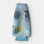 Paashaas in de sneeuw flesjeskoeler (Voorkant)