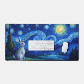 Paashaas in de Sterrennacht Bureaumat (Keyboard & Muis)