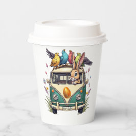 Paashaas in een bus met vogelvrienden - Spring Ce Papieren Bekers