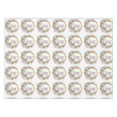 Paashaas in een krans van bloemen tafelkleed (Voorkant (Horizontaal))