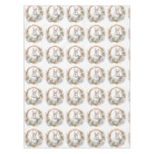 Paashaas in een krans van bloemen tafelkleed (Voorkant)