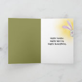 Paashaas in een lenteweide kaart (Binnen)