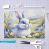 Paashaas in een tuin, Pasen Tissuepapier (Craft)