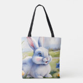 Paashaas in een tuin, Pasen Tote Bag (Achterkant)