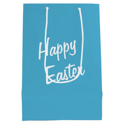 Paashaas in een tulpentuin medium cadeauzakje (Achterkant)