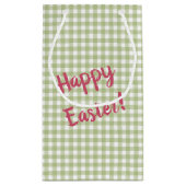 Paashaas in een voorjaarstuin klein cadeauzakje (Achterkant)