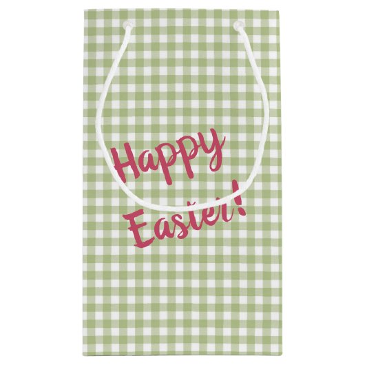 Paashaas in een voorjaarstuin klein cadeauzakje (Achterkant)