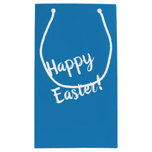 Paashaas in een voorjaarstuin klein cadeauzakje (Achterkant)