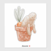 Paashaas in Flower Pot Sticker (Vel)