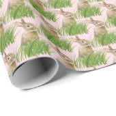 paashaas in gras cadeaupapier (Rol Hoek)