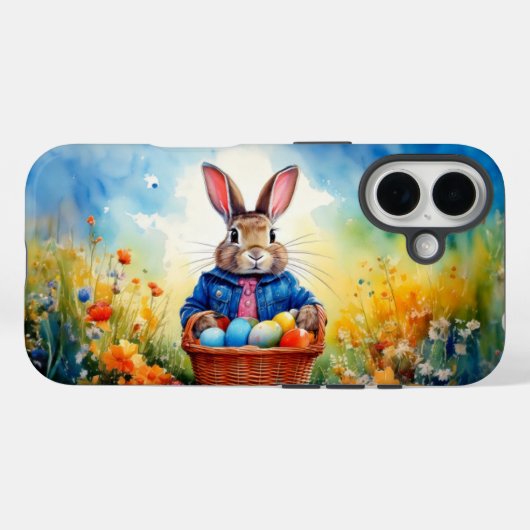 Paashaas in het bos Case-Mate iPhone case (Achterkant (horizontaal))