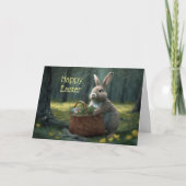 Paashaas in het Bos Pasen Kaart (Voorkant)