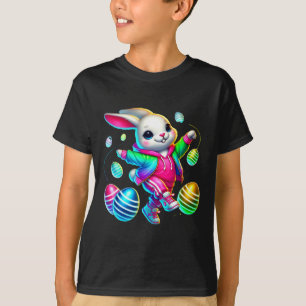 Paashaas in hoodie met eieren t-shirt
