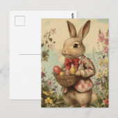 paashaas in jas briefkaart (Voorkant / Achterkant)