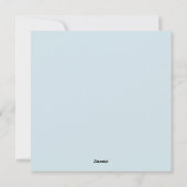 Paashaas in kleine blauwe jas feestdagenkaart (Achterkant)