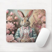 Paashaas in Retro Spring-stijl Muismat (Met muis)