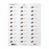 Paashaas in rustieke truck etiket (Full Sheet)