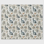 Paashaas Inpakpapier – Zacht Grijs & Wit (Vlak)