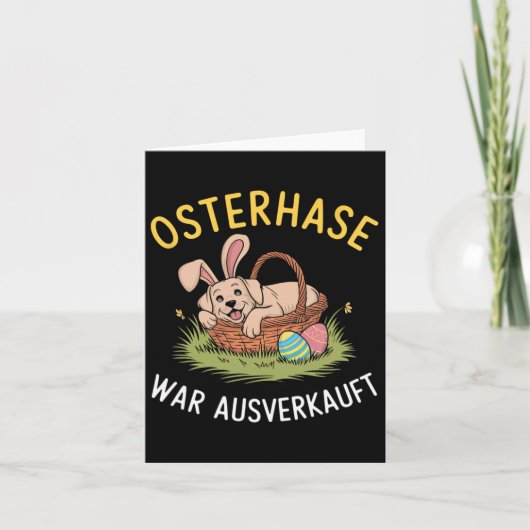 Paashaas is uitverkocht als paashond kaart (Voorkant)