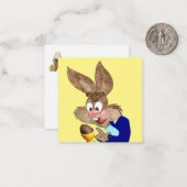 Paashaas kaart notitiekaartje (Voorkant / Achterkant in situ)