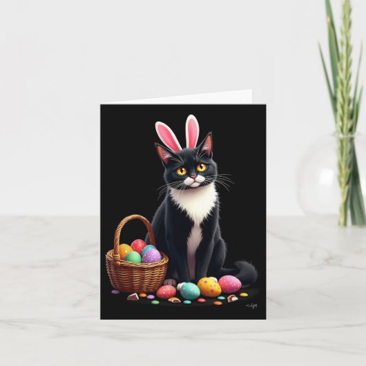 Paashaas Kat Ei Bysket Kaart (Voorkant)