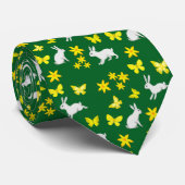 Paashaas Keeldoek met Gele Vlinders Stropdas (Opgerold)