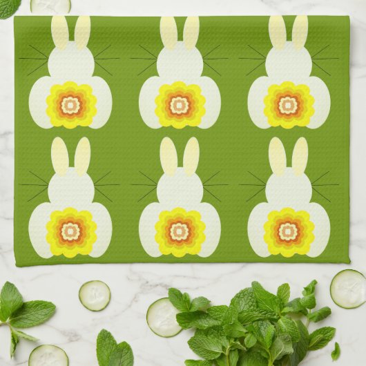 Paashaas keukenhanddoeken (Gevouwen)