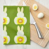 Paashaas keukenhanddoeken (Quarter Fold)